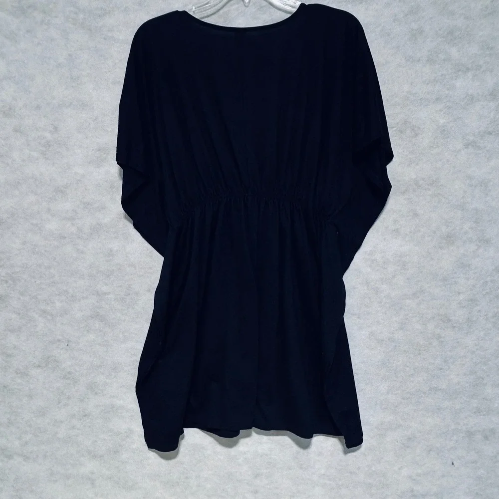 Old Navy Black Swim‎ Cover Up Dress Women's Size L Tie Waist Lightweight